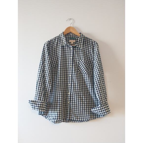 Merona Women’s Black White Button-Up Shirt XL Checkered Gorpcore Andro - Picture 8 of 8